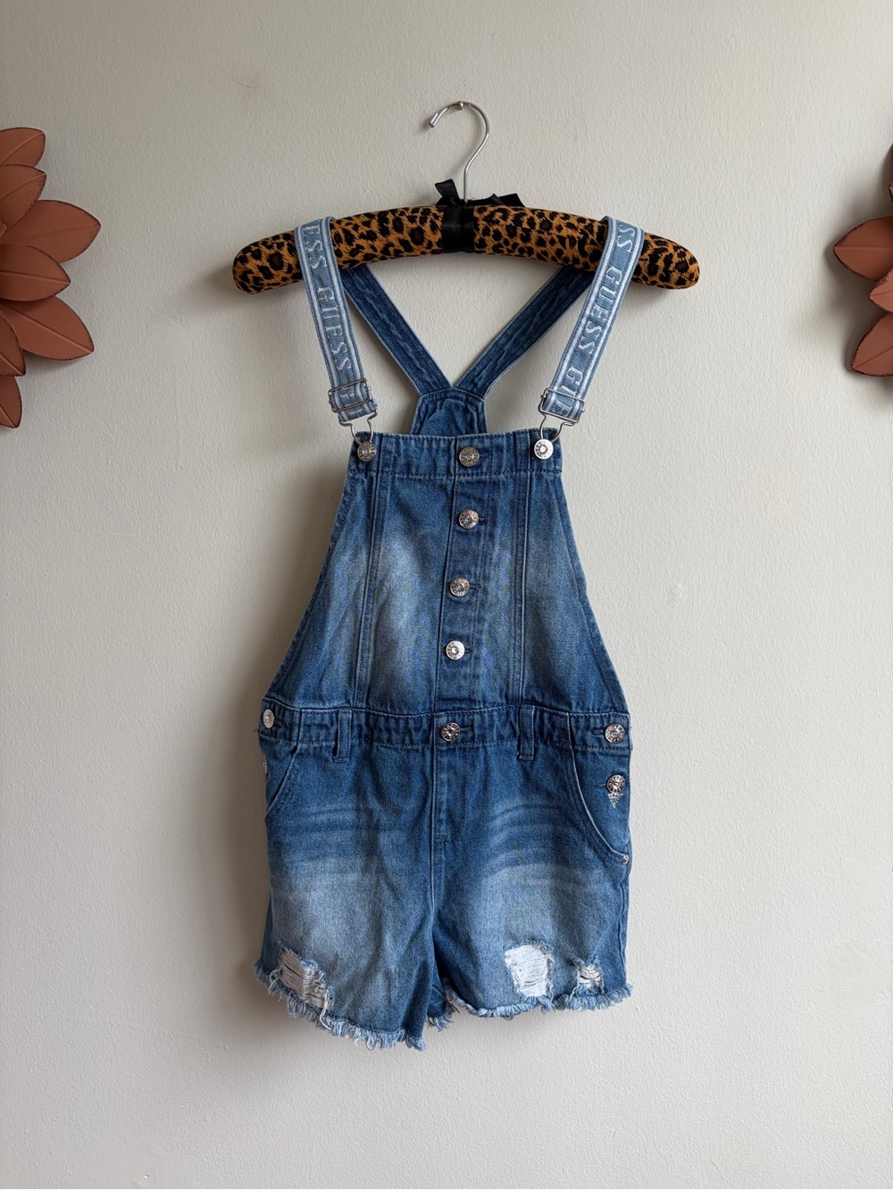 Vintage Guess Denim Overall Shorts